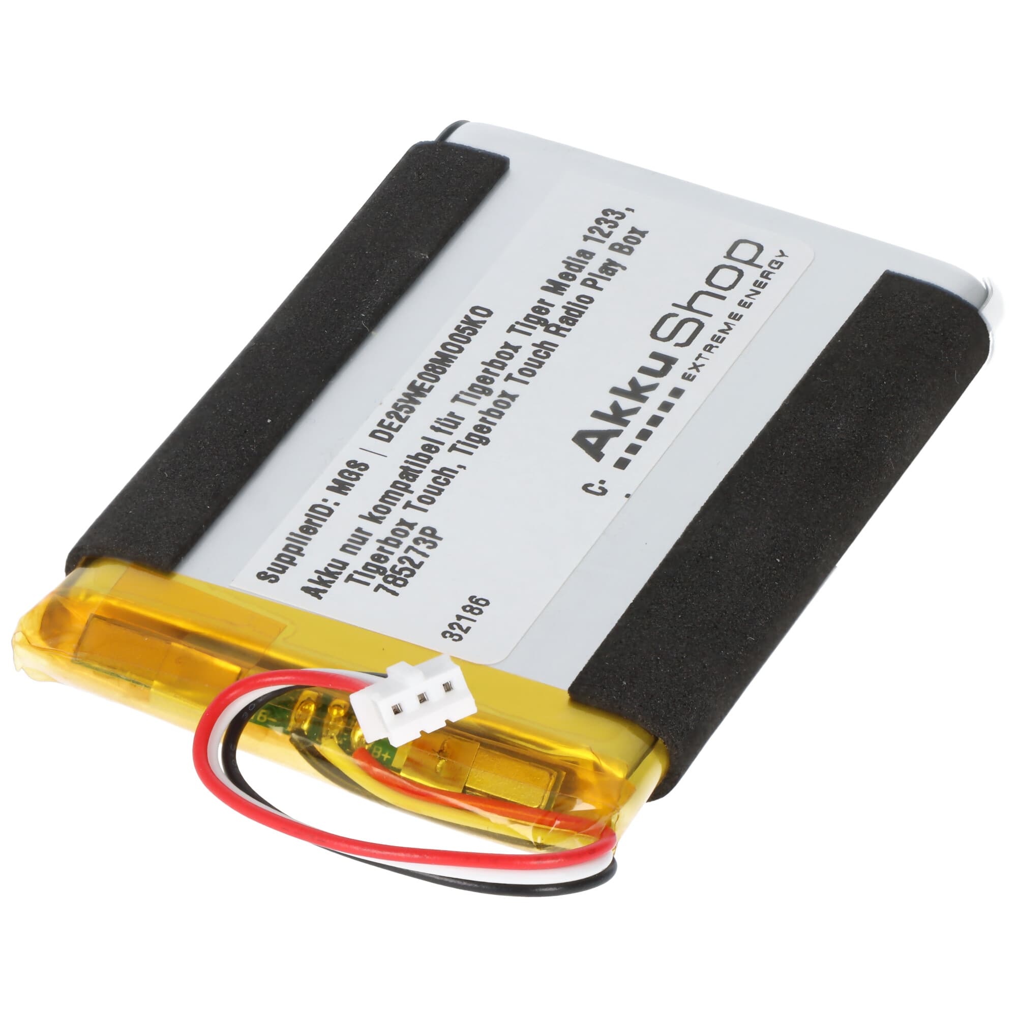 Batterie compatible uniquement avec Tigerbox Tiger Media 1233, Tigerbox Touch, Tigerbox Touch Radio Play Box 785273P